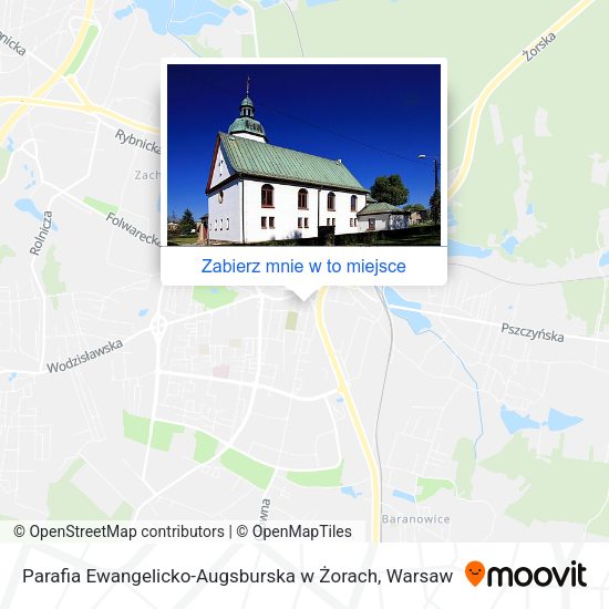 Mapa Parafia Ewangelicko-Augsburska w Żorach