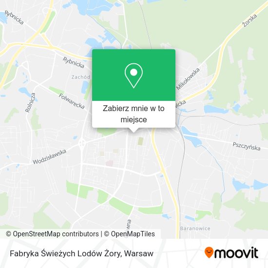 Mapa Fabryka Świeżych Lodów Żory