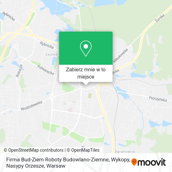 Mapa Firma Bud-Ziem Roboty Budowlano-Ziemne, Wykopy, Nasypy Orzesze