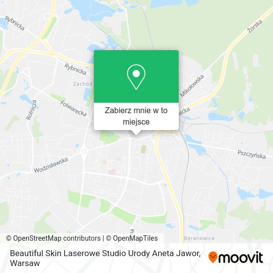 Mapa Beautiful Skin Laserowe Studio Urody Aneta Jawor