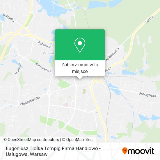 Mapa Eugeniusz Tlołka Tempig Firma Handlowo - Usługowa