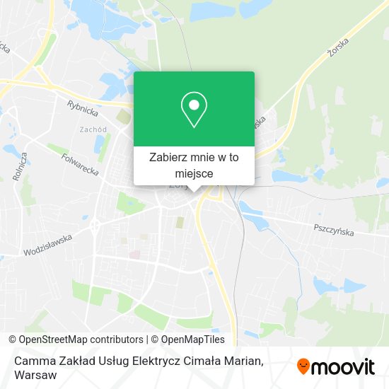 Mapa Camma Zakład Usług Elektrycz Cimała Marian