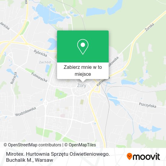 Mapa Mirotex. Hurtownia Sprzętu Oświetleniowego. Buchalik M.