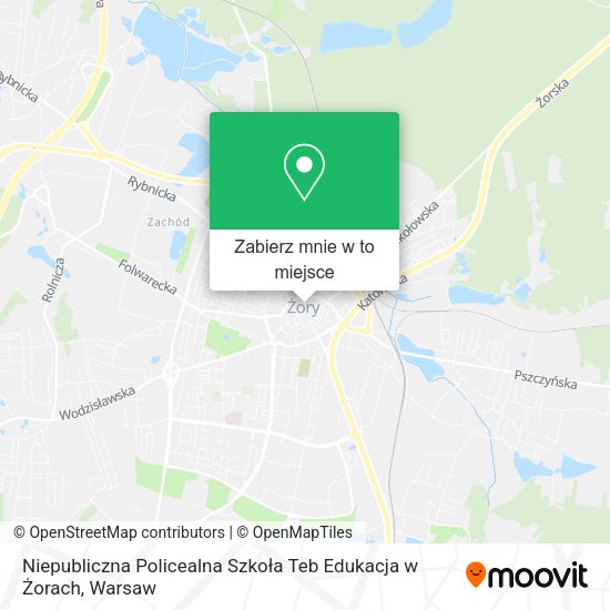 Mapa Niepubliczna Policealna Szkoła Teb Edukacja w Żorach