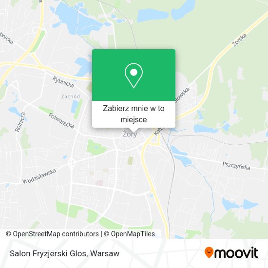 Mapa Salon Fryzjerski Glos