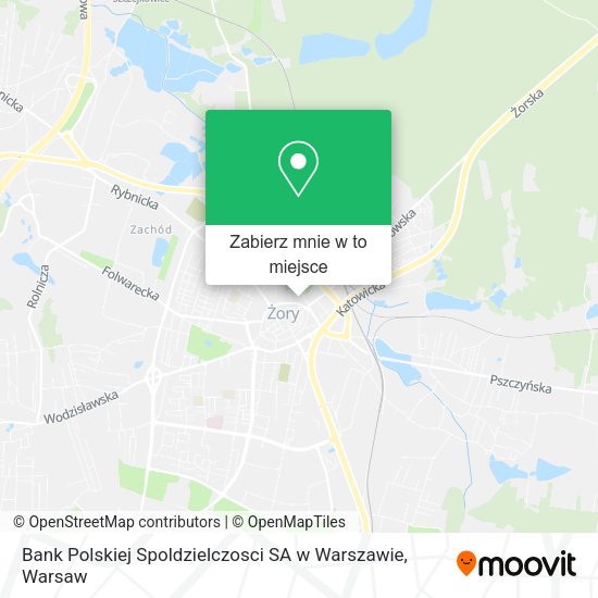 Mapa Bank Polskiej Spoldzielczosci SA w Warszawie