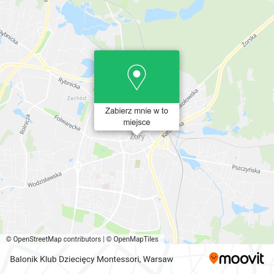 Mapa Balonik Klub Dziecięcy Montessori