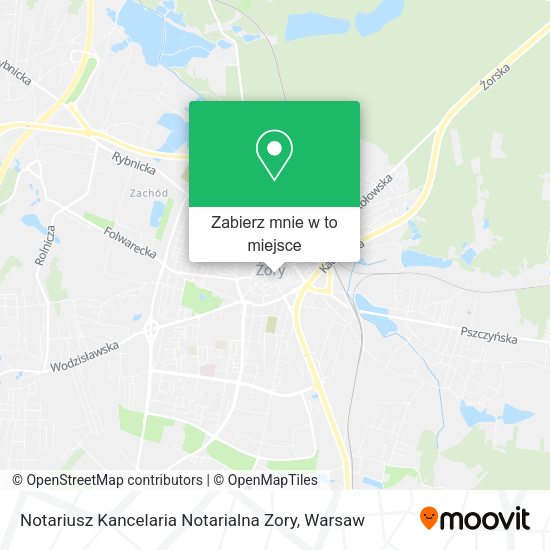 Mapa Notariusz Kancelaria Notarialna Zory