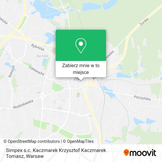 Mapa Simpex s.c. Kaczmarek Krzysztof Kaczmarek Tomasz