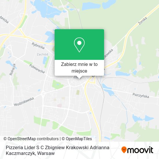 Mapa Pizzeria Lider S C Zbigniew Krakowski Adrianna Kaczmarczyk