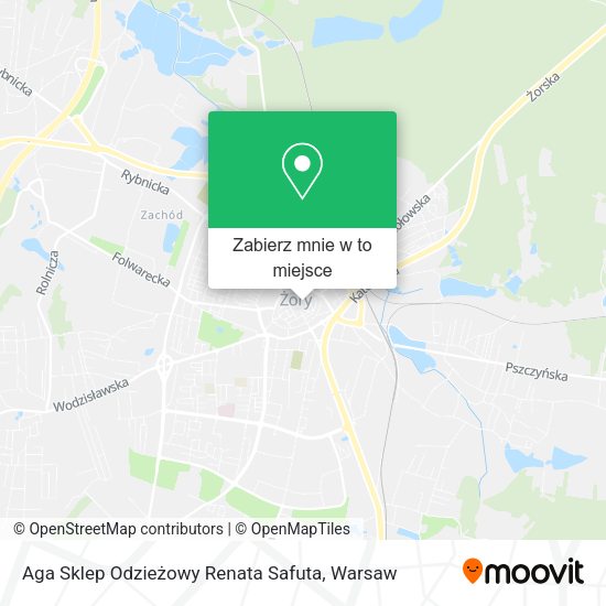 Mapa Aga Sklep Odzieżowy Renata Safuta