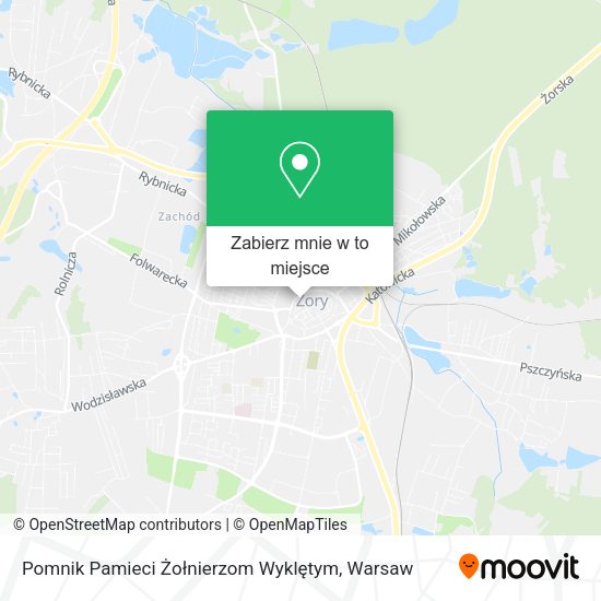 Mapa Pomnik Pamieci Żołnierzom Wyklętym