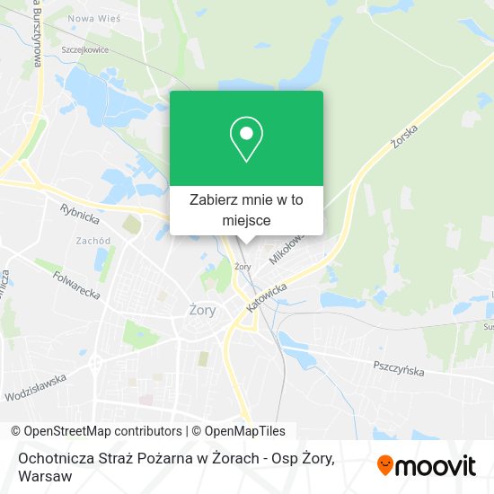 Mapa Ochotnicza Straż Pożarna w Żorach - Osp Żory