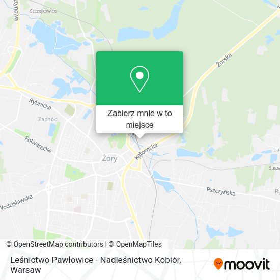 Mapa Leśnictwo Pawłowice - Nadleśnictwo Kobiór