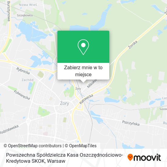 Mapa Powszechna Spółdzielcza Kasa Oszczędnościowo-Kredytowa SKOK