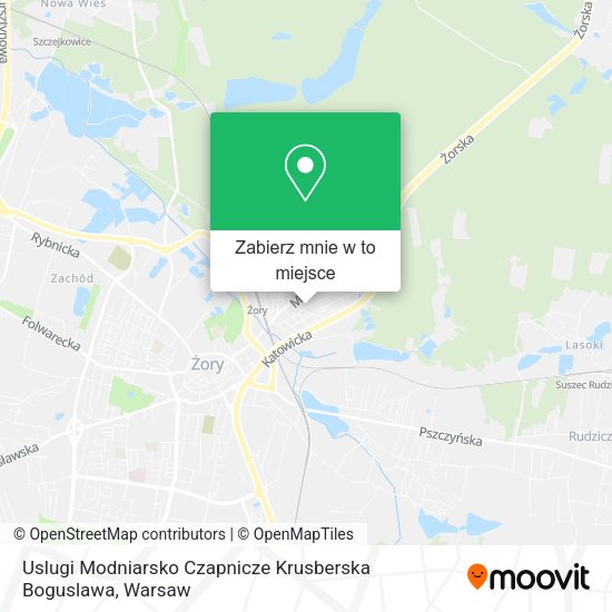 Mapa Uslugi Modniarsko Czapnicze Krusberska Boguslawa