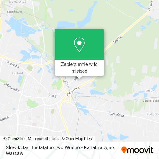 Mapa Słowik Jan. Instalatorstwo Wodno - Kanalizacyjne