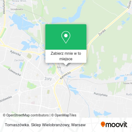 Mapa Tomaszówka. Sklep Wielobranżowy