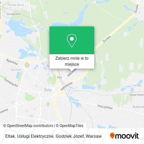 Mapa Eltak. Usługi Elektryczne. Godziek Józef