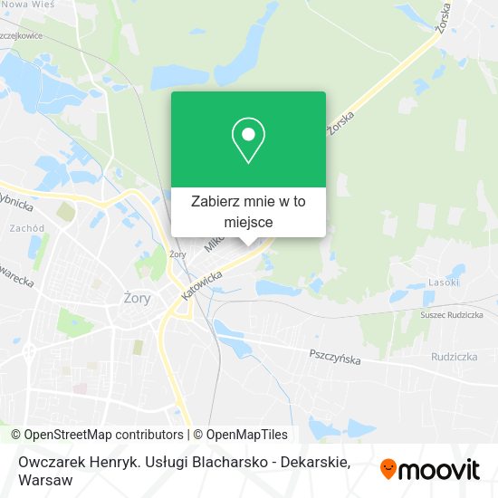 Mapa Owczarek Henryk. Usługi Blacharsko - Dekarskie