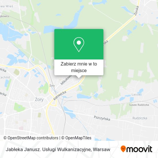 Mapa Jabłeka Janusz. Usługi Wulkanizacyjne