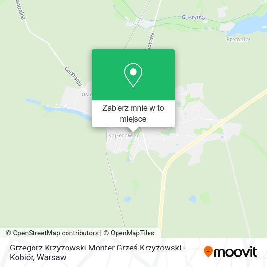 Mapa Grzegorz Krzyżowski Monter Grześ Krzyżowski - Kobiór