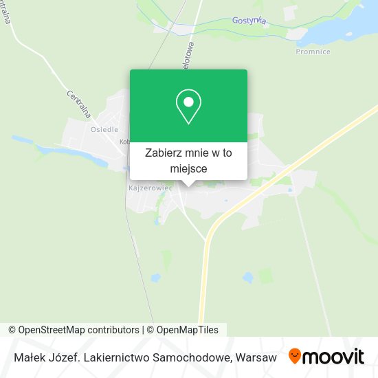 Mapa Małek Józef. Lakiernictwo Samochodowe