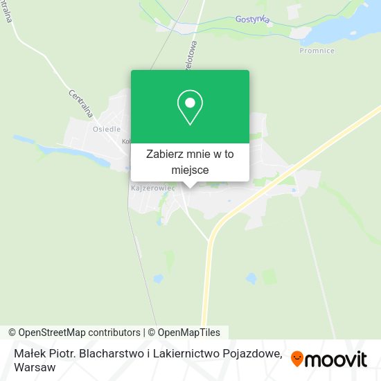 Mapa Małek Piotr. Blacharstwo i Lakiernictwo Pojazdowe