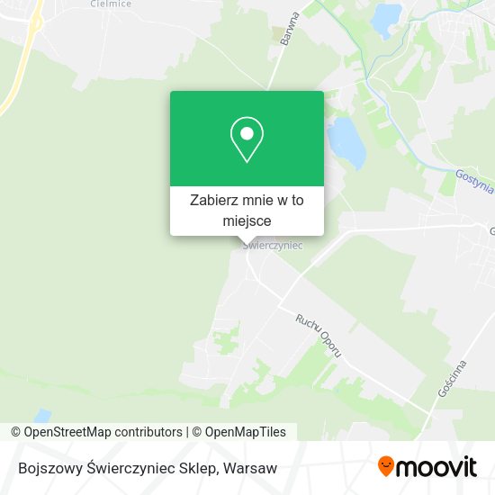 Mapa Bojszowy Świerczyniec Sklep