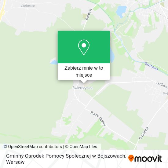 Mapa Gminny Osrodek Pomocy Spolecznej w Bojszowach