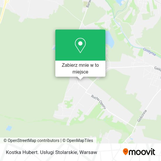 Mapa Kostka Hubert. Usługi Stolarskie