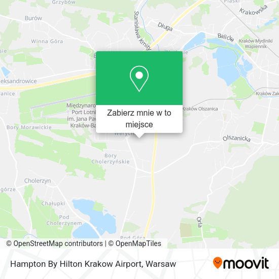 Mapa Hampton By Hilton Krakow Airport