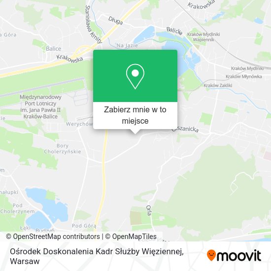 Mapa Ośrodek Doskonalenia Kadr Służby Więziennej