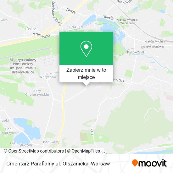 Mapa Cmentarz Parafialny ul. Olszanicka