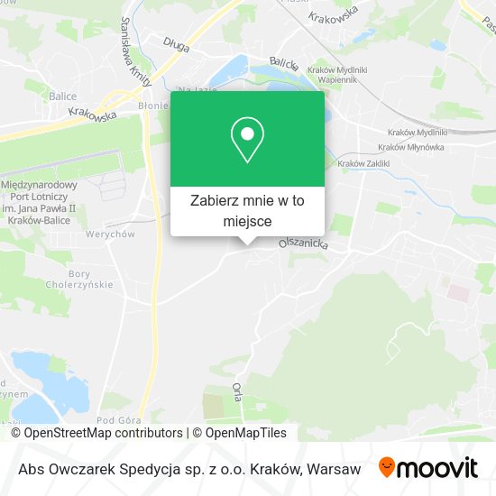 Mapa Abs Owczarek Spedycja sp. z o.o. Kraków