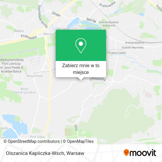 Mapa Olszanica Kapliczka-Wsch