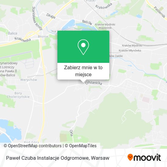 Mapa Paweł Czuba Instalacje Odgromowe