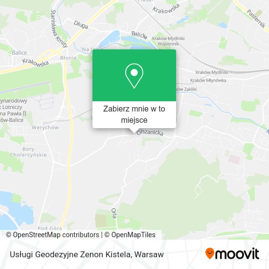 Mapa Usługi Geodezyjne Zenon Kistela