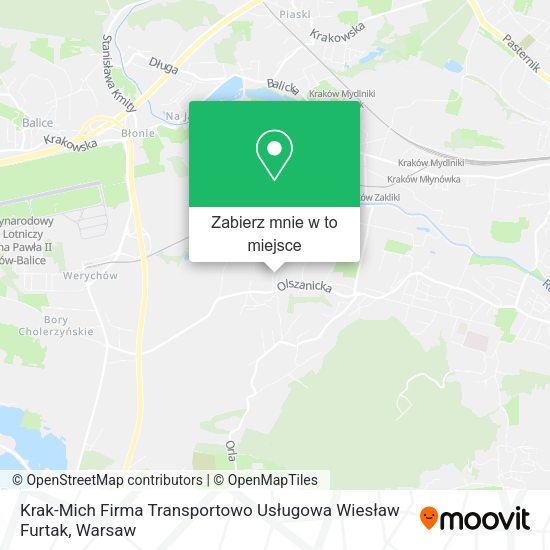 Mapa Krak-Mich Firma Transportowo Usługowa Wiesław Furtak