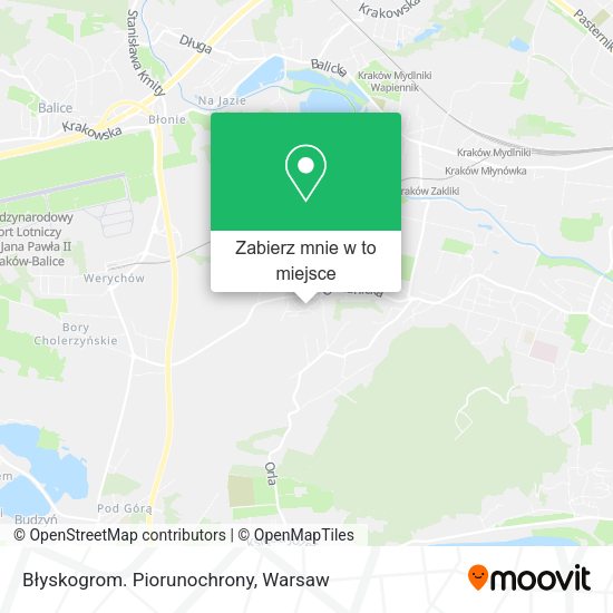 Mapa Błyskogrom. Piorunochrony