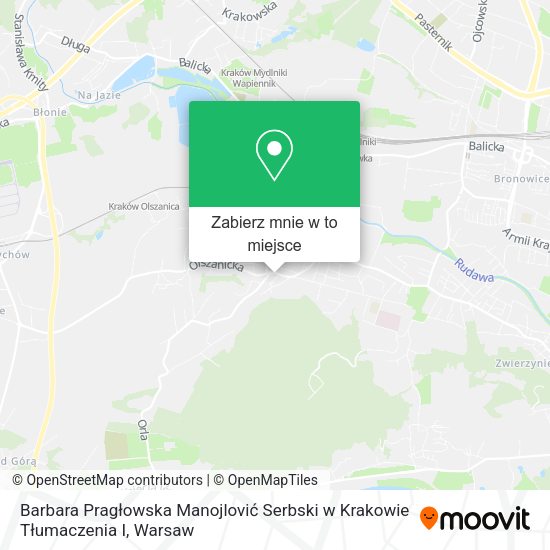 Mapa Barbara Pragłowska Manojlović Serbski w Krakowie Tłumaczenia I