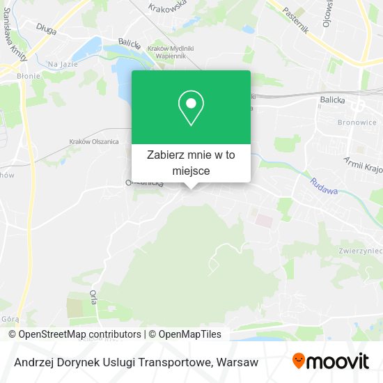 Mapa Andrzej Dorynek Uslugi Transportowe