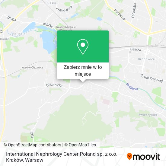 Mapa International Nephrology Center Poland sp. z o.o. Kraków