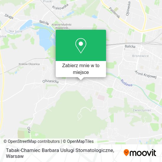 Mapa Tabak-Chamiec Barbara Usługi Stomatologiczne