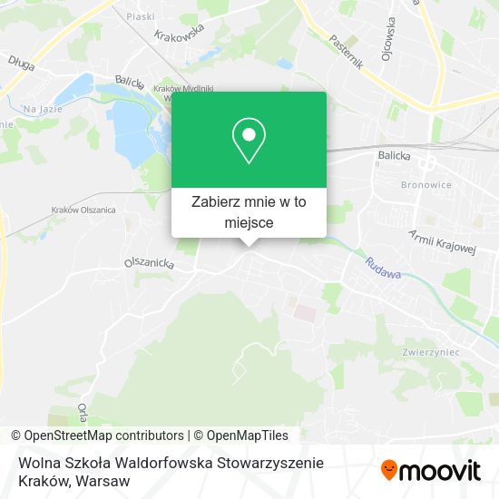 Mapa Wolna Szkoła Waldorfowska Stowarzyszenie Kraków