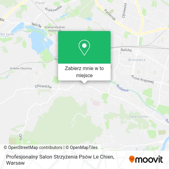 Mapa Profesjonalny Salon Strzyżenia Psów Le Chien