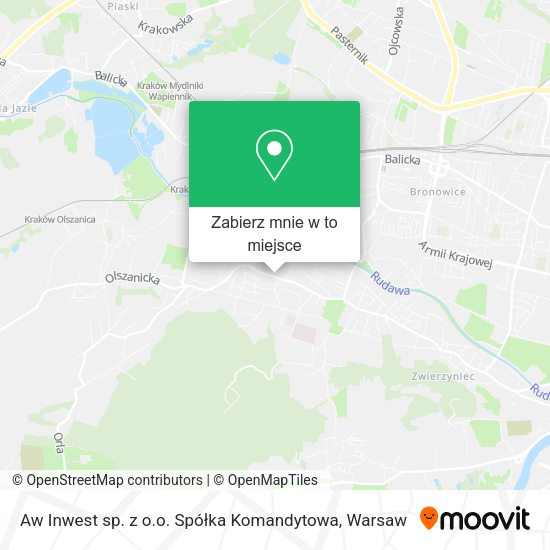 Mapa Aw Inwest sp. z o.o. Spółka Komandytowa