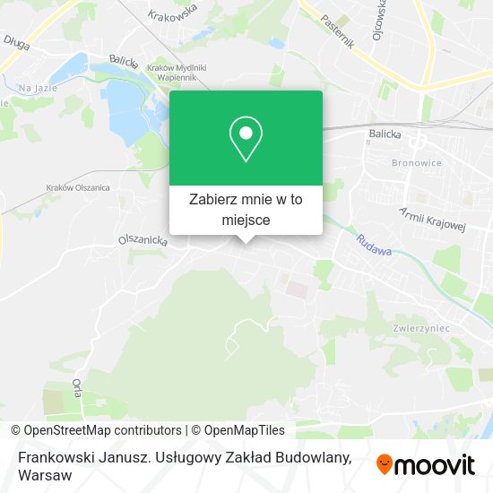 Mapa Frankowski Janusz. Usługowy Zakład Budowlany