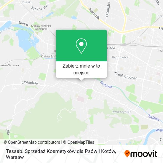 Mapa Tessab. Sprzedaż Kosmetyków dla Psów i Kotów