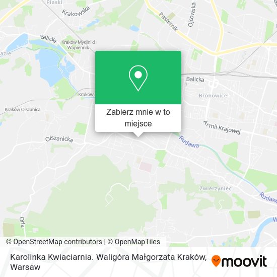 Mapa Karolinka Kwiaciarnia. Waligóra Małgorzata Kraków